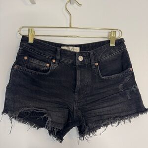 We the Free / Free People Denim Shorts, Black, size 24